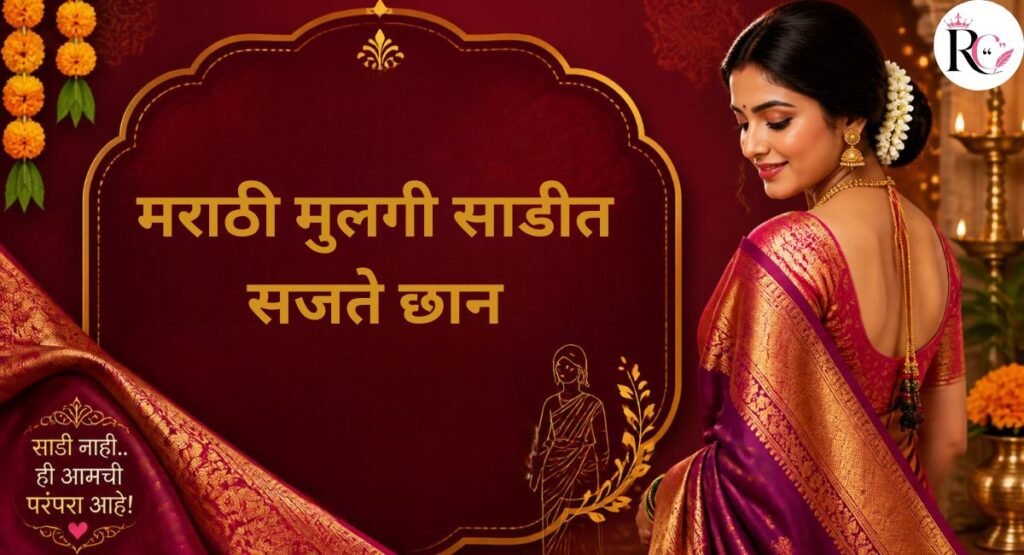 Caption for Marathi Mulgi in Saree