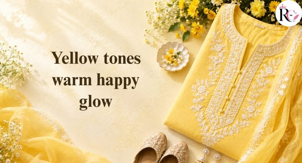 Cheerful Yellow Kurti Caption for Instagram