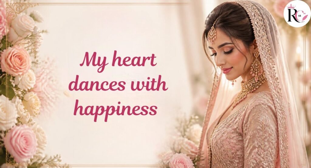 Joyful Bride Captions Full of Happiness & Love