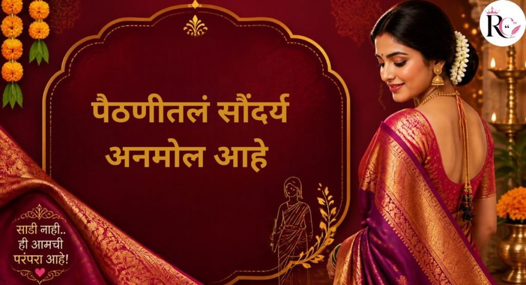 Paithani Saree Captions in Marathi