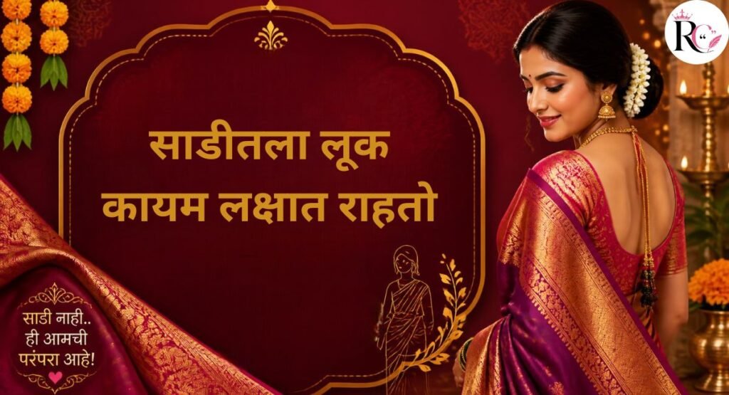 Saree Look Captions in Marathi
