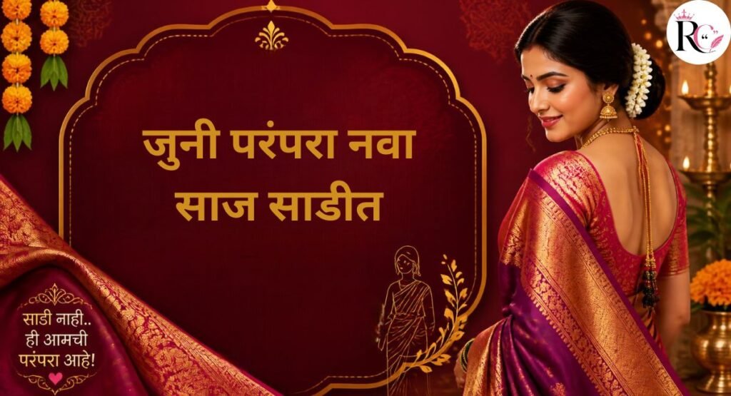 Traditional Saree Captions in Marathi